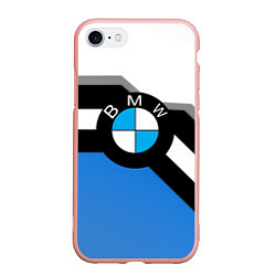 Чехол iPhone 7/8 матовый Bmw sport geometry, цвет: 3D-светло-розовый