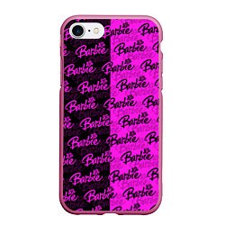 Чехол iPhone 7/8 матовый Bardie - pattern - black, цвет: 3D-малиновый