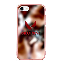 Чехол iPhone 7/8 матовый Valorant riot games, цвет: 3D-светло-розовый