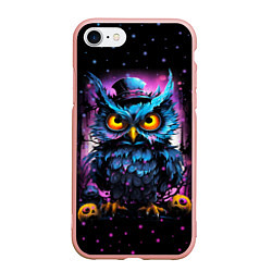 Чехол iPhone 7/8 матовый Magic owl, цвет: 3D-светло-розовый