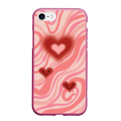 Чехол iPhone 7/8 матовый Моя странная любовь, цвет: 3D-малиновый
