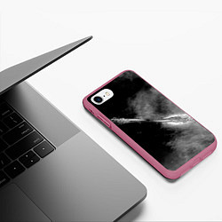 Чехол iPhone 7/8 матовый Two shot, цвет: 3D-малиновый — фото 2