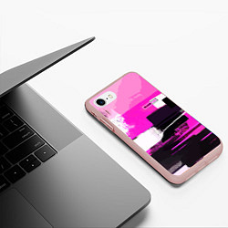 Чехол iPhone 7/8 матовый Black pink - girl-group - South Korea, цвет: 3D-светло-розовый — фото 2