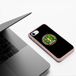 Чехол iPhone 7/8 матовый Ракетные войска РФ, цвет: 3D-светло-розовый — фото 2