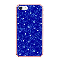 Чехол iPhone 7/8 матовый Звездопад на синем