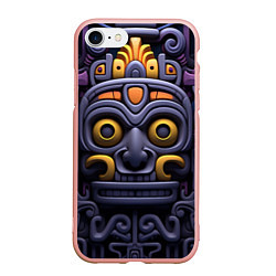 Чехол iPhone 7/8 матовый Орнамент в стиле ацтеков, цвет: 3D-светло-розовый