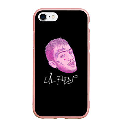 Чехол iPhone 7/8 матовый Lil Peep rip 21, цвет: 3D-светло-розовый