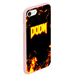 Чехол iPhone 7/8 матовый Doom огненный марс, цвет: 3D-светло-розовый — фото 2