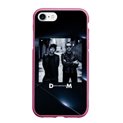 Чехол iPhone 7/8 матовый Depeche Mode - Мартин и Дэйв, цвет: 3D-малиновый
