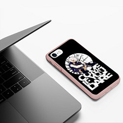 Чехол iPhone 7/8 матовый If you dare anime girl, цвет: 3D-светло-розовый — фото 2