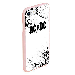 Чехол iPhone 7/8 матовый ACDC rock collection краски черепа, цвет: 3D-светло-розовый — фото 2