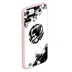 Чехол iPhone 7/8 матовый Fairy Tail краски черные, цвет: 3D-светло-розовый — фото 2