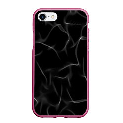 Чехол iPhone 7/8 матовый Узор дыма, цвет: 3D-малиновый