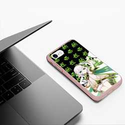 Чехол iPhone 7/8 матовый Нахида - Геншин Импакт, цвет: 3D-светло-розовый — фото 2