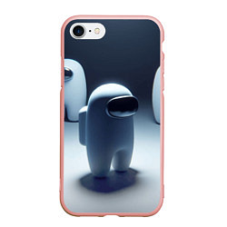 Чехол iPhone 7/8 матовый Among us - fantasy - ai art, цвет: 3D-светло-розовый