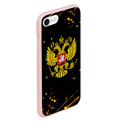 Чехол iPhone 7/8 матовый СССР жёлтые краски, цвет: 3D-светло-розовый — фото 2