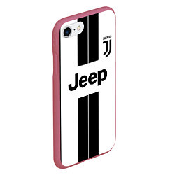 Чехол iPhone 7/8 матовый Juventus collection, цвет: 3D-малиновый — фото 2
