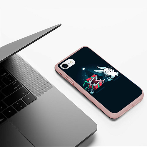 Чехол iPhone 7/8 матовый Подарок - мимик / 3D-Светло-розовый – фото 3