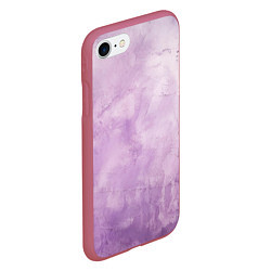 Чехол iPhone 7/8 матовый Лавандовый гранж, цвет: 3D-малиновый — фото 2