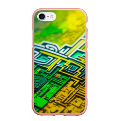 Чехол iPhone 7/8 матовый Криптоабстракция, цвет: 3D-светло-розовый
