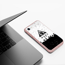 Чехол iPhone 7/8 матовый Thirty seconds to mars Jared Leto music, цвет: 3D-светло-розовый — фото 2