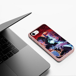Чехол iPhone 7/8 матовый Магическая битва - Итадори Юдзи, цвет: 3D-светло-розовый — фото 2