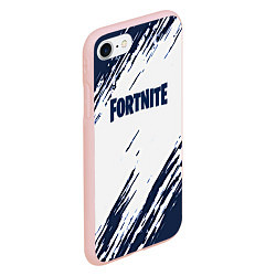 Чехол iPhone 7/8 матовый Fortnite краски, цвет: 3D-светло-розовый — фото 2