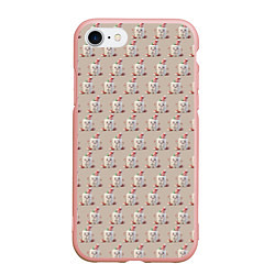 Чехол iPhone 7/8 матовый Зефирный снеговик, цвет: 3D-светло-розовый