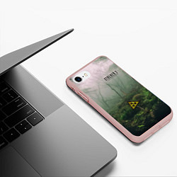 Чехол iPhone 7/8 матовый STALKER 2 мёртвый лес, цвет: 3D-светло-розовый — фото 2