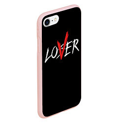 Чехол iPhone 7/8 матовый Lover loser, цвет: 3D-светло-розовый — фото 2