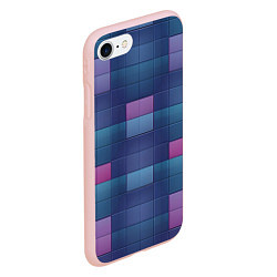Чехол iPhone 7/8 матовый Фиолетовые квадраты, цвет: 3D-светло-розовый — фото 2