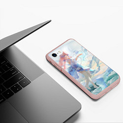 Чехол iPhone 7/8 матовый Genshin Impact Кокоми, цвет: 3D-светло-розовый — фото 2