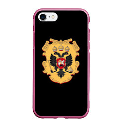 Чехол iPhone 7/8 матовый Имперский герб символкика, цвет: 3D-малиновый