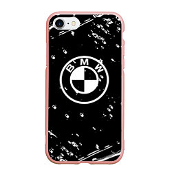 Чехол iPhone 7/8 матовый BMW sport color, цвет: 3D-светло-розовый
