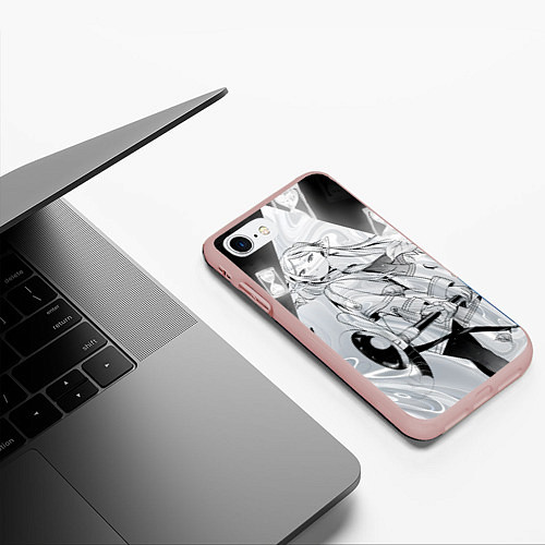 Чехол iPhone 7/8 матовый Sousou no Frieren / 3D-Светло-розовый – фото 3