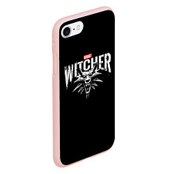 Чехол iPhone 7/8 матовый Geralt the Witcher, цвет: 3D-светло-розовый — фото 2