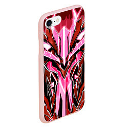 Чехол iPhone 7/8 матовый Розовый кибер доспех, цвет: 3D-светло-розовый — фото 2