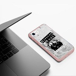 Чехол iPhone 7/8 матовый Depeche Mode - Touring the universe группа, цвет: 3D-светло-розовый — фото 2