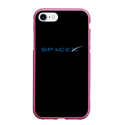 Чехол iPhone 7/8 матовый NASA space usa, цвет: 3D-малиновый