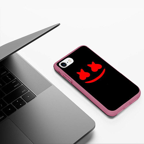 Чехол iPhone 7/8 матовый Маршмеллоу Comstock / 3D-Малиновый – фото 3