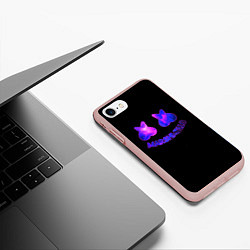 Чехол iPhone 7/8 матовый Маршмелло клубная музыка, цвет: 3D-светло-розовый — фото 2