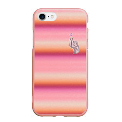 Чехол iPhone 7/8 матовый Рука-Вещь: текстура свитера Энид из сериала Уэнсде, цвет: 3D-светло-розовый