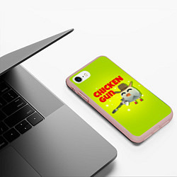 Чехол iPhone 7/8 матовый Чикен Ган - игра, цвет: 3D-светло-розовый — фото 2