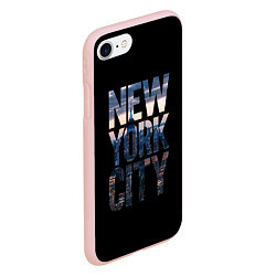 Чехол iPhone 7/8 матовый New York City - USA, цвет: 3D-светло-розовый — фото 2