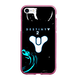 Чехол iPhone 7/8 матовый Destiny space color game, цвет: 3D-малиновый