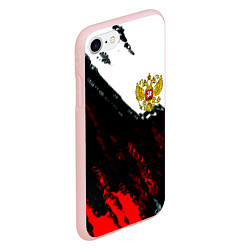 Чехол iPhone 7/8 матовый Россия краски абстракция, цвет: 3D-светло-розовый — фото 2