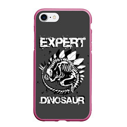 Чехол iPhone 7/8 матовый Dinosaur expert, цвет: 3D-малиновый