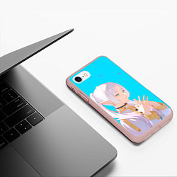Чехол iPhone 7/8 матовый Frieren blue, цвет: 3D-светло-розовый — фото 2