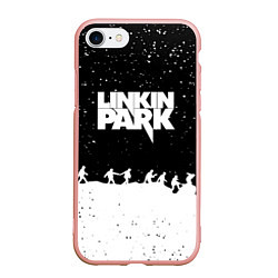 Чехол iPhone 7/8 матовый Linkin park bend steel, цвет: 3D-светло-розовый