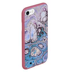 Чехол iPhone 7/8 матовый Абстрактный узор, цвет: 3D-малиновый — фото 2